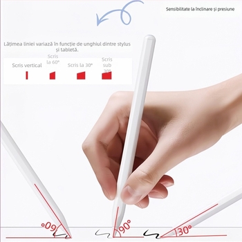 Stilou pentru iPad cu atașare magnetică, încărcare Type-C, model Q6, lansare 2025, compatibil cu iPad