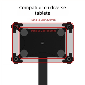 Suport pentru tabletă din aliaj de aluminiu, înălțime reglabilă, bază antifurt pentru afișaj la casa de marcat și preluarea comenzilor