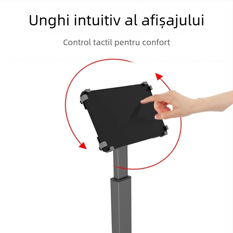 Suport pentru tabletă din aliaj de aluminiu, înălțime reglabilă, bază antifurt pentru afișaj la casa de marcat și preluarea comenzilor