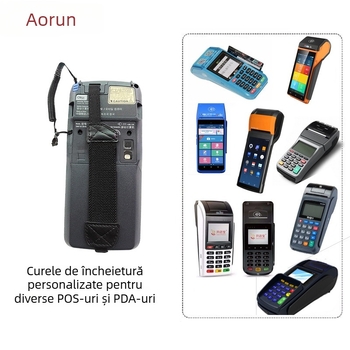 Bretea multifuncțională pentru POS manual, cu curea PU detașabilă pentru încheietură, PDA portabil cu mâner din piele