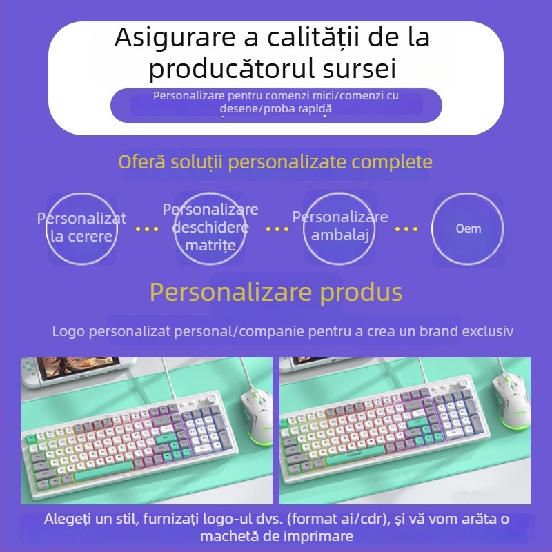 Mouse optic fără fir cu mod dual (Bluetooth + 2.4G), 1600 DPI, 5 butoane, interfață USB, design ergonomic