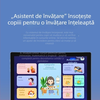 Tablet educațional cu Android, sincronizare cu manualele școlare, MTK octa-core la 1,5 GHz, 64 GB stocare, ecran IPS, ieșire HDMI
