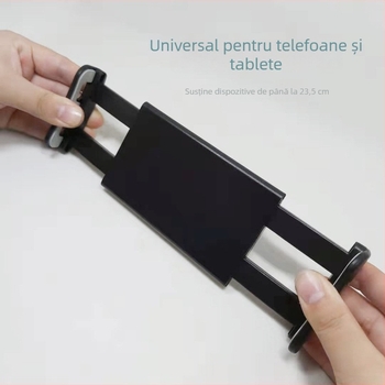 Suport/bază pentru tabletă cu clemă rotativă 360°, model ALM-008, greutate 80 g, compatibil cu iPad/iPhone generații și iPod touch 2/3.