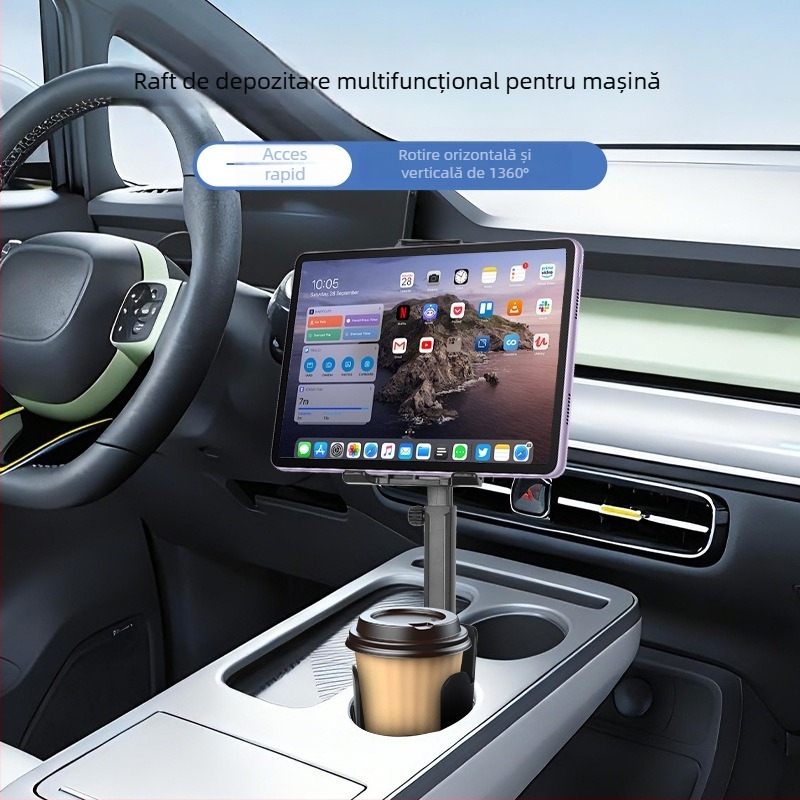 Suport pliabil pentru telefon și tabletă auto, universal, model SK006, compatibil cu iPad/iPhone