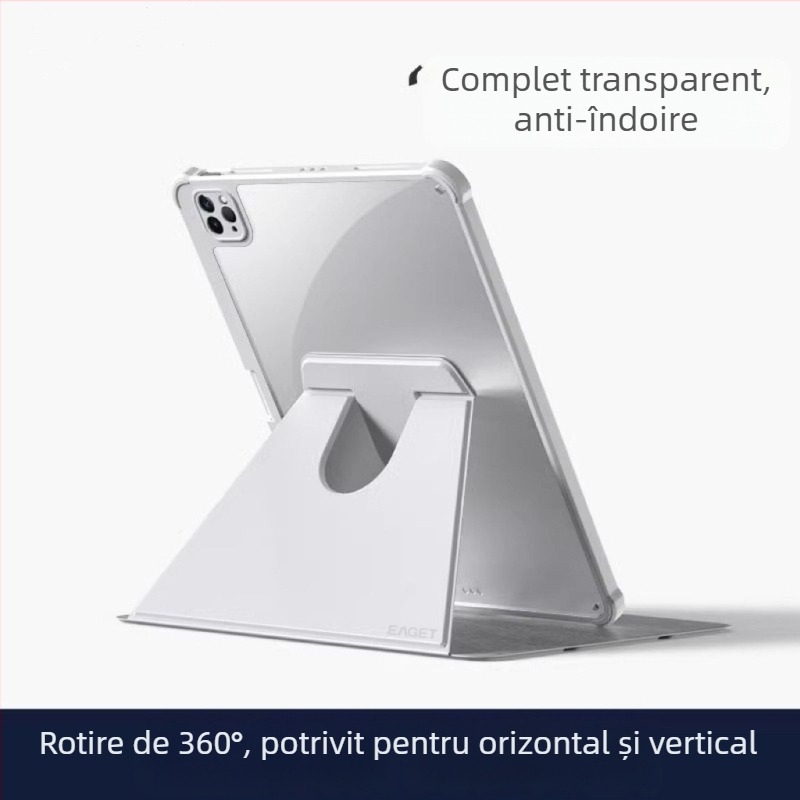 Husă de protecție iPad pentru 11-a generație A16, rotire la 360°, piele Pro, gravură