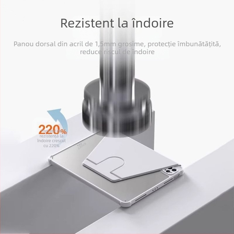 Husă de protecție iPad pentru 11-a generație A16, rotire la 360°, piele Pro, gravură