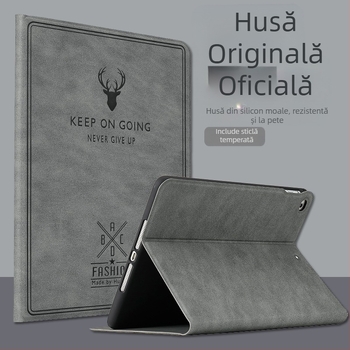 Carcasă de protecție din silicon pentru iPad Air 5/6/7, gravură în relief, protecție anti-cădere, suport pentru modul de repaus