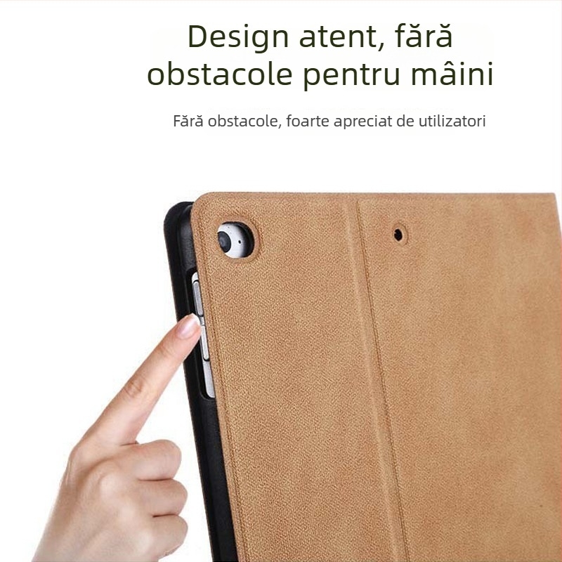 Carcasă de protecție din silicon pentru iPad Air 5/6/7, gravură în relief, protecție anti-cădere, suport pentru modul de repaus