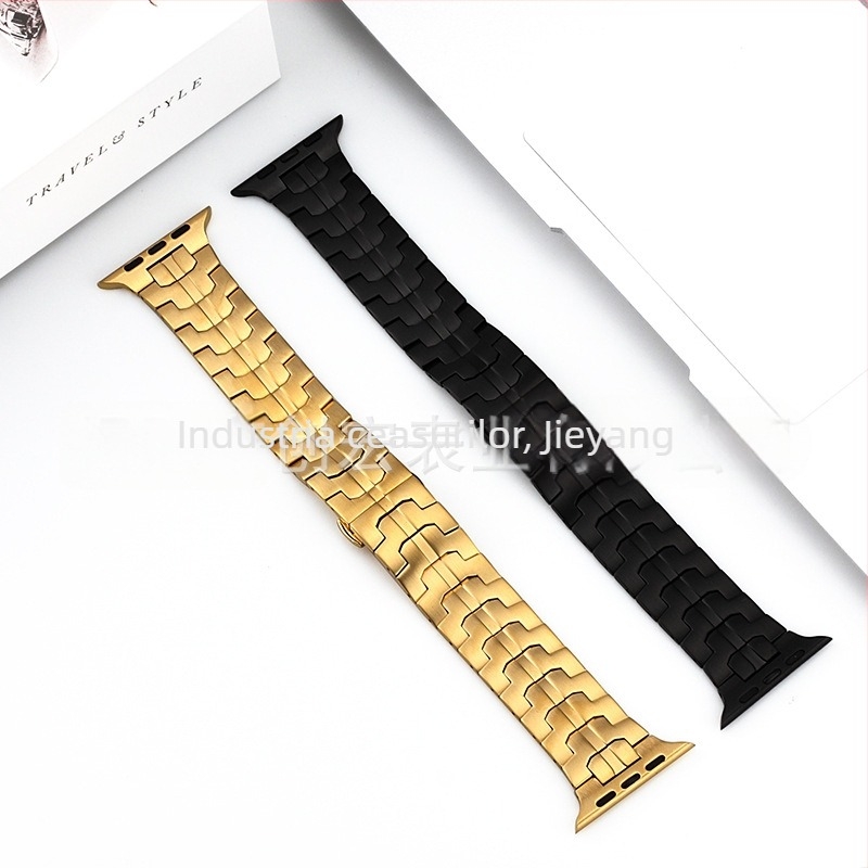 Brățară pentru Apple Watch din oțel inoxidabil 304, iarnă 2023, curea Apple versatilă, stil Fashion Commuter.