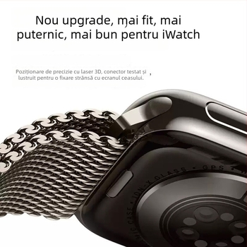 Brățară Apple Watch din aliaj de titan, cataramă parașută, închidere snap, dimensiuni ale interfeței personalizabile, 35 g