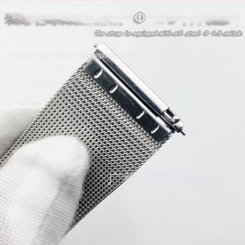 Brățară pentru ceas inteligent cu plasă Milanese din oțel inoxidabil (Material brățară: Oțel inoxidabil; Origine: Jieyang; Brand: Producție independentă; An/sezon de lansare: Iarna 2023; Stil: Fashion Commuter)