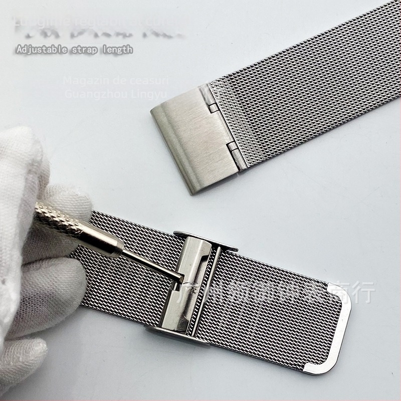 Brățară pentru ceas inteligent cu plasă Milanese din oțel inoxidabil (Material brățară: Oțel inoxidabil; Origine: Jieyang; Brand: Producție independentă; An/sezon de lansare: Iarna 2023; Stil: Fashion Commuter)