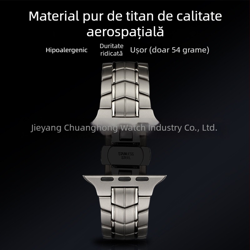 Brățară Apple Watch – Titan pur și oțel inoxidabil 304, dintr-o singură piesă