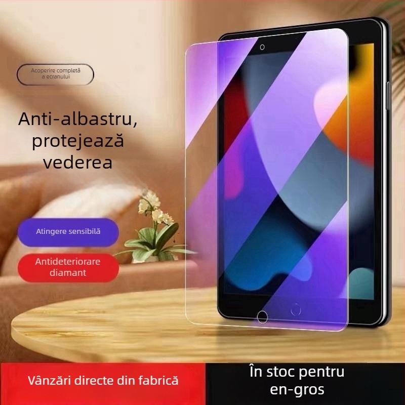 VIP folie de protecție din sticlă temperată pentru iPad 10,2 inch - compatibil cu iPad 2021, iPad Air 5 (2022) și iPad mini 5/6 - acoperire completă