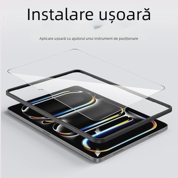 Protecție ecran din geam temperat pentru iPad Air 7 – claritate HD, rezistent la zgârieturi, anti-amprentă, folie frontală, sticlă cu aluminiu înalt