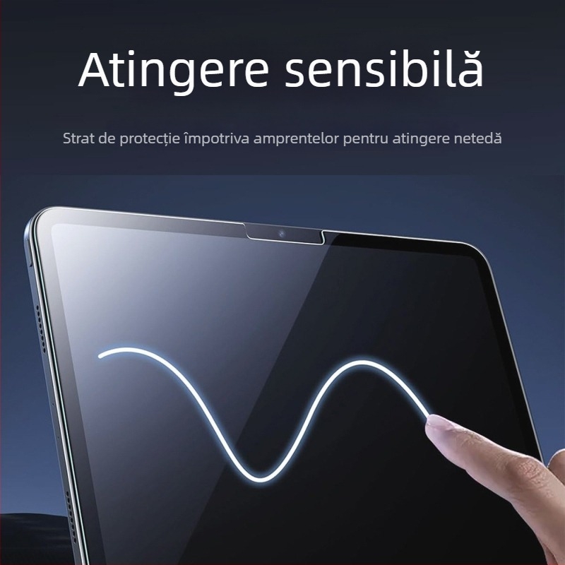 Protecție ecran din geam temperat pentru iPad Air 7 – claritate HD, rezistent la zgârieturi, anti-amprentă, folie frontală, sticlă cu aluminiu înalt