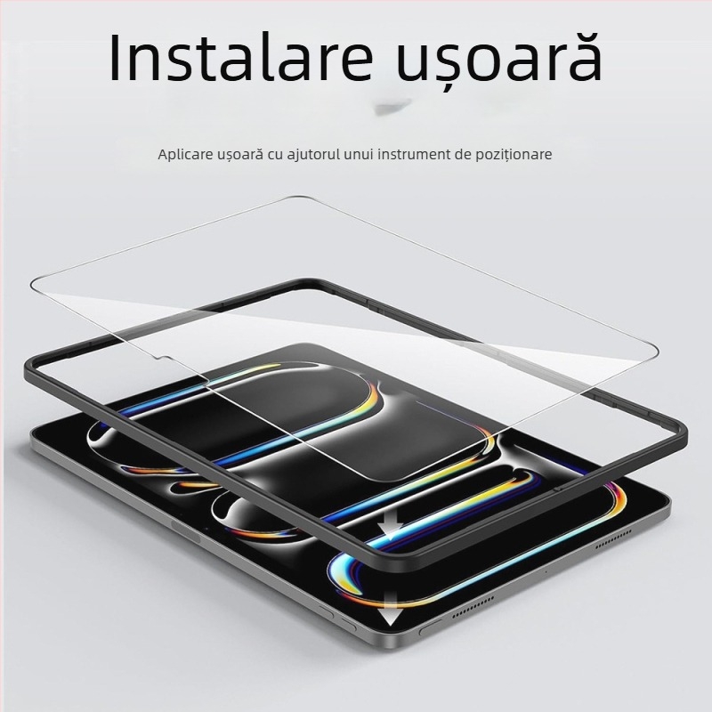 Protecție ecran din geam temperat pentru iPad Air 7 – claritate HD, rezistent la zgârieturi, anti-amprentă, folie frontală, sticlă cu aluminiu înalt