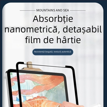 Protecție ecran cu membrană frontală, material nano lichid, finisaj mat, HD, anti-amprente, pentru Apple iPad