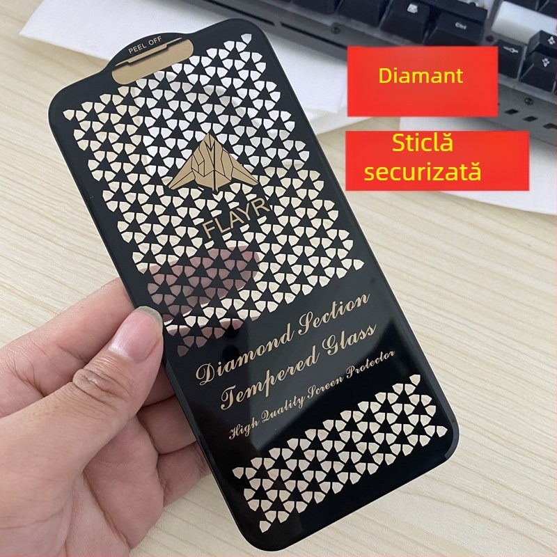 Protecție ecran HD din sticlă temperată pentru iPhone 14 Pro Max – ecran complet, margini curbate