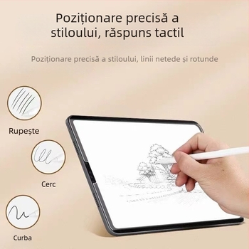 Protecție ecran iPad magnetic detașabilă – PET film, mat, antiamprentă, suprafață asemănătoare hârtiei, aderență electrostatică