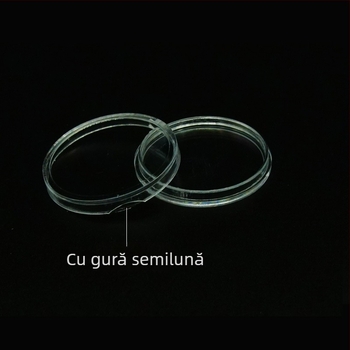 Cutie pentru monede comemorative, cutie rotundă transparentă din plastic; material PS; ambalaj: sigilat din plastic; nu este cadou
