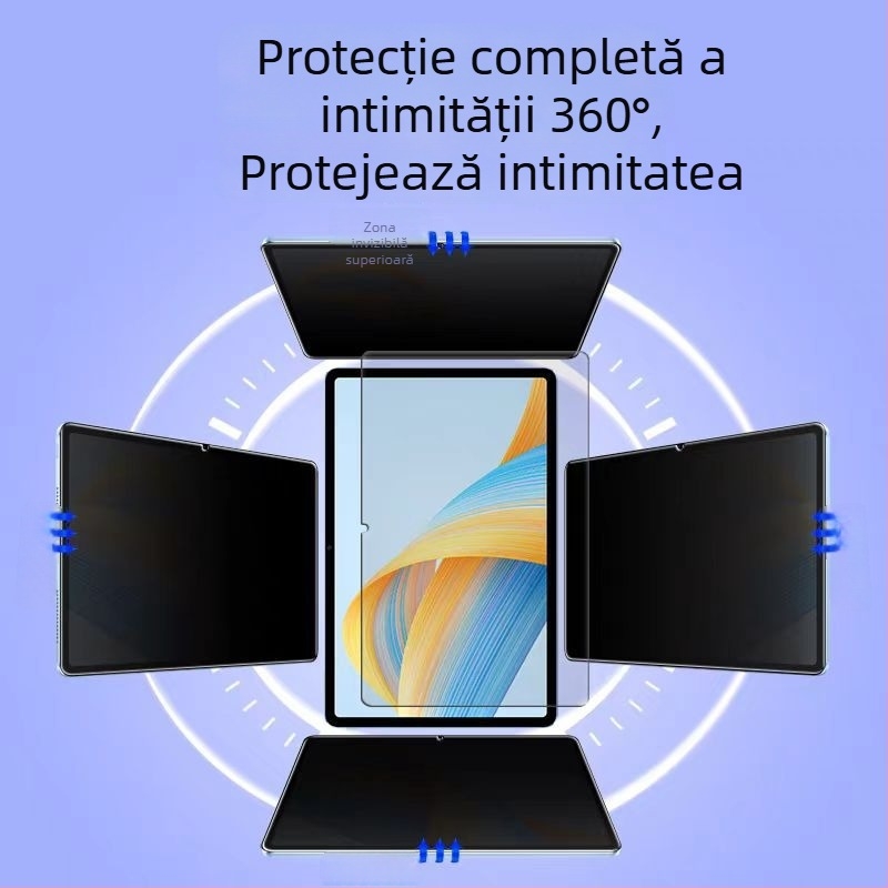 Protecție a ecranului cu intimitate pentru iPad Pro 11 inch – sticlă temperată, folie frontală, 360° intimitate, HD, rezistent la zgârieturi