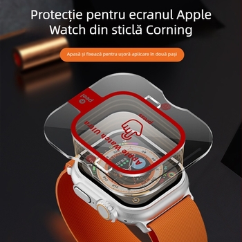 YOT folie de protecție a ecranului din sticlă temperată pentru Apple Watch Ultra 2 — instalare rapidă fără praf