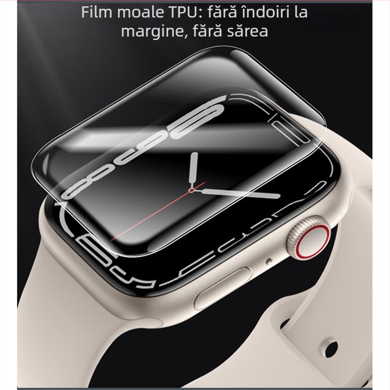 Gor protector ecran TPU pentru Apple Watch 7/SE/6/5/4 — Film HD invizibil