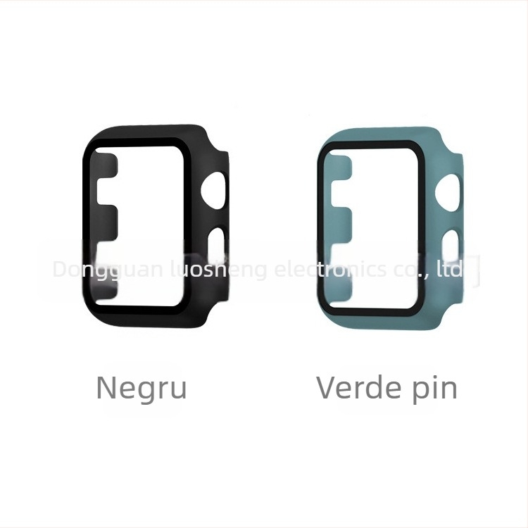 Carcasă PC cu protecție ecran din sticlă temperată pentru Apple Watch Seria 1–6