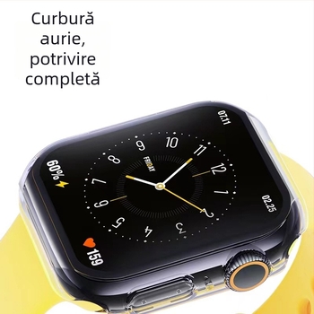 Folie de protecție Apple Watch – PC + folie temperată, 360° acoperire pentru seria 6/7