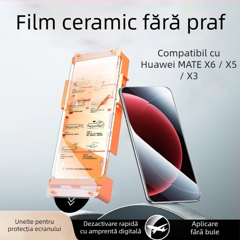 Huawei Mate X6 – Protecție ecran față, membrană ceramică, anti-amprentă, rezistent la explozie, acoperire completă, claritate HD