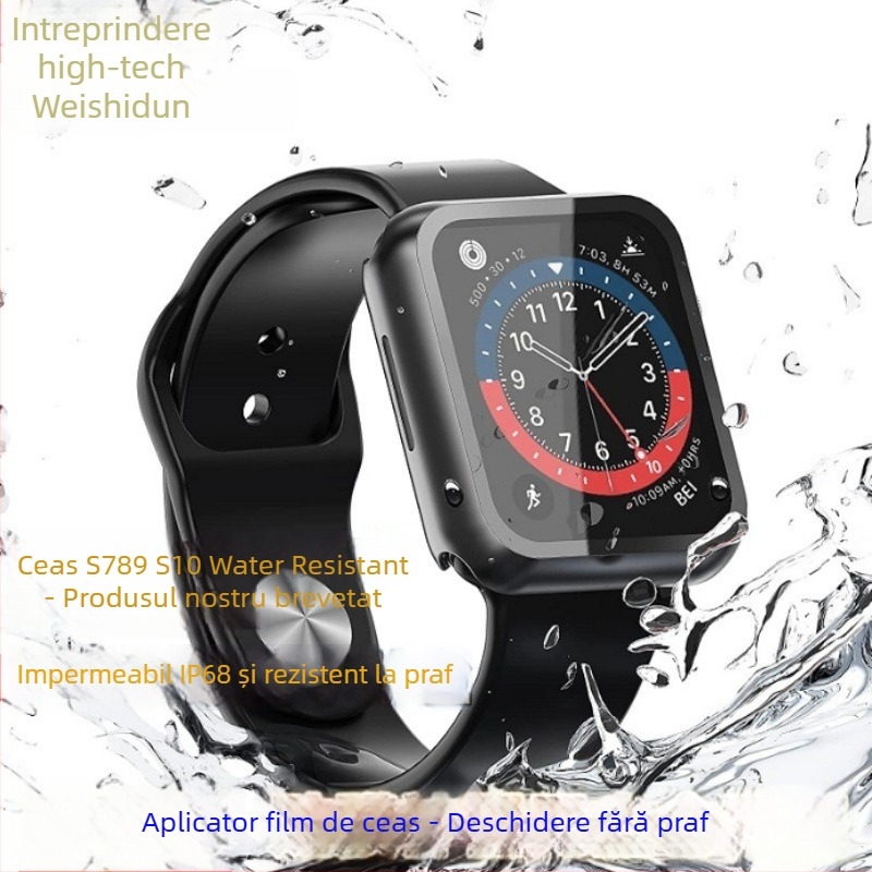 Carcasă impermeabilă pentru ceas, compatibilă cu Apple 789 Gen / iWatch S10, carcasă din sticlă, model Wsd 009, Guardian Shield