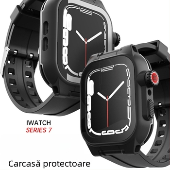 SHELL BOX husă de protecție pentru Apple Watch S7/S8/S9 – impermeabilă, TPU/PC silicon