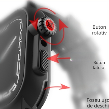 SHELL BOX husă de protecție pentru Apple Watch S7/S8/S9 – impermeabilă, TPU/PC silicon