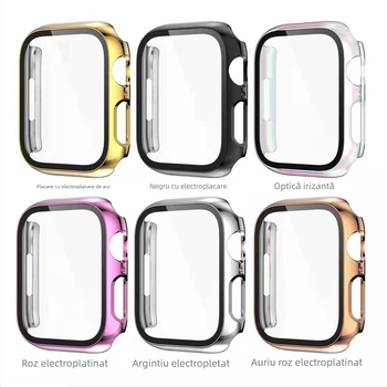 Husă de protecție Apple Watch Series 7, TPU, finisaj electroplatat anti-zgâriere