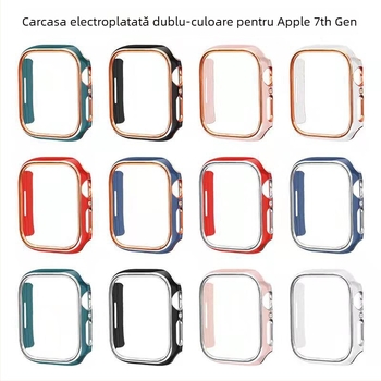 Carcasă Apple Watch Series 6–9, PC, cadru gravat decupat, finisaj electroplacat