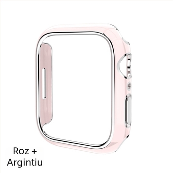 Carcasă Apple Watch Series 6–9, PC, cadru gravat decupat, finisaj electroplacat