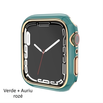 Carcasă Apple Watch Series 6–9, PC, cadru gravat decupat, finisaj electroplacat