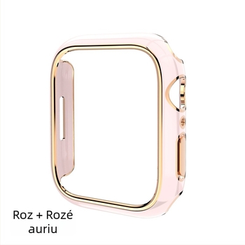 Carcasă Apple Watch Series 6–9, PC, cadru gravat decupat, finisaj electroplacat