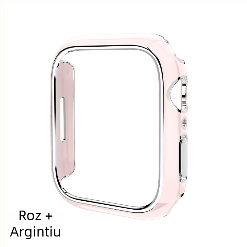 Carcasă Apple Watch Series 6–9, PC, cadru gravat decupat, finisaj electroplacat