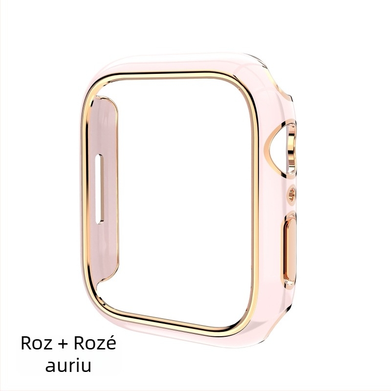 Carcasă Apple Watch Series 6–9, PC, cadru gravat decupat, finisaj electroplacat