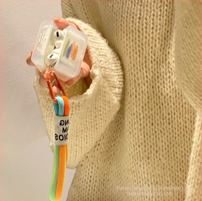 Carcasă AirPods pentru Apple – Graffiti curcubeu, TPU, design în relief în stil desen animat, personalizabil, compatibil cu AirPods 1/2/3/4 și Pro/Pro2