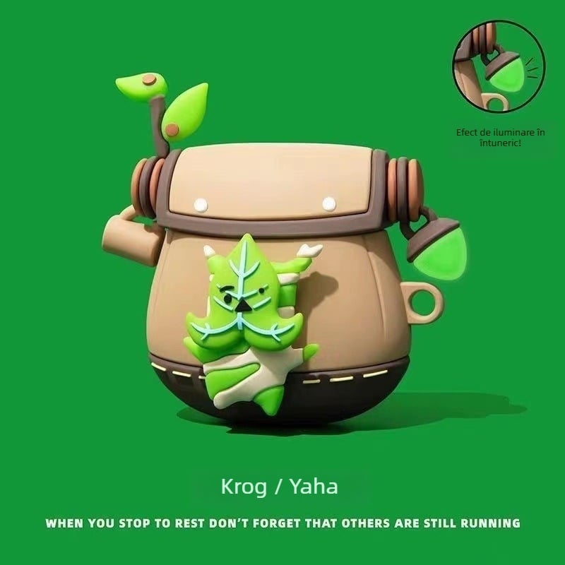 Ya Haha husă pentru AirPods Pro, design de rucsac, protecție Bluetooth, temă The Legend of Zelda, compatibilă cu Apple a 2-a și a 3-a generație