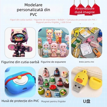 Carcasă AirPods pentru căști Bluetooth — Material PVC, Design IP 3D Cartoon, Compatibil Apple, Personalizabil