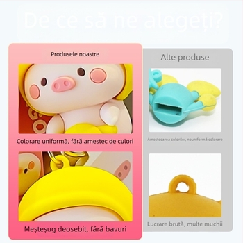 Carcasă AirPods pentru căști Bluetooth — Material PVC, Design IP 3D Cartoon, Compatibil Apple, Personalizabil