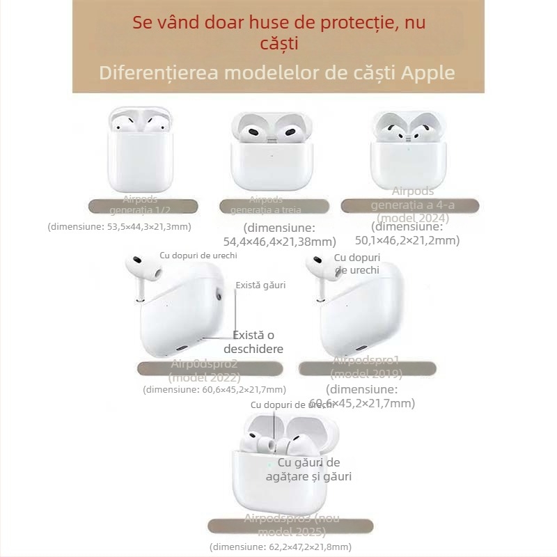 Carcasă din silicon cu Tamagotchi drăguț, desen animat, pentru AirPods Pro 2/3 — husă protectoare moale