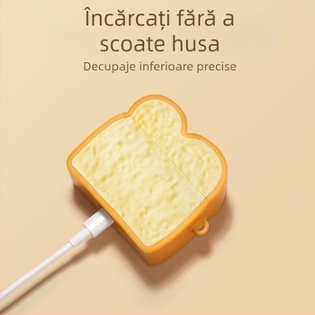 Carcasă de protecție din silicon pentru Apple AirPods Pro 2, senzație premium, compatibilă cu AirPods 4 și anulare zgomot Pro