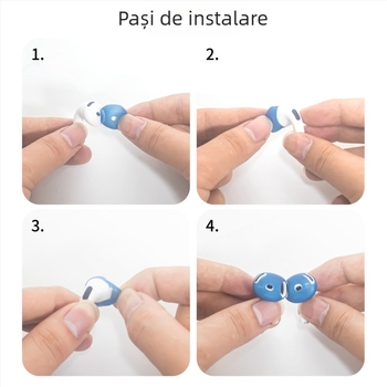 Capac de urechi din silicon pentru AirPods 4a generație — husă moale, ultra-subțire, protecție la cădere și praf