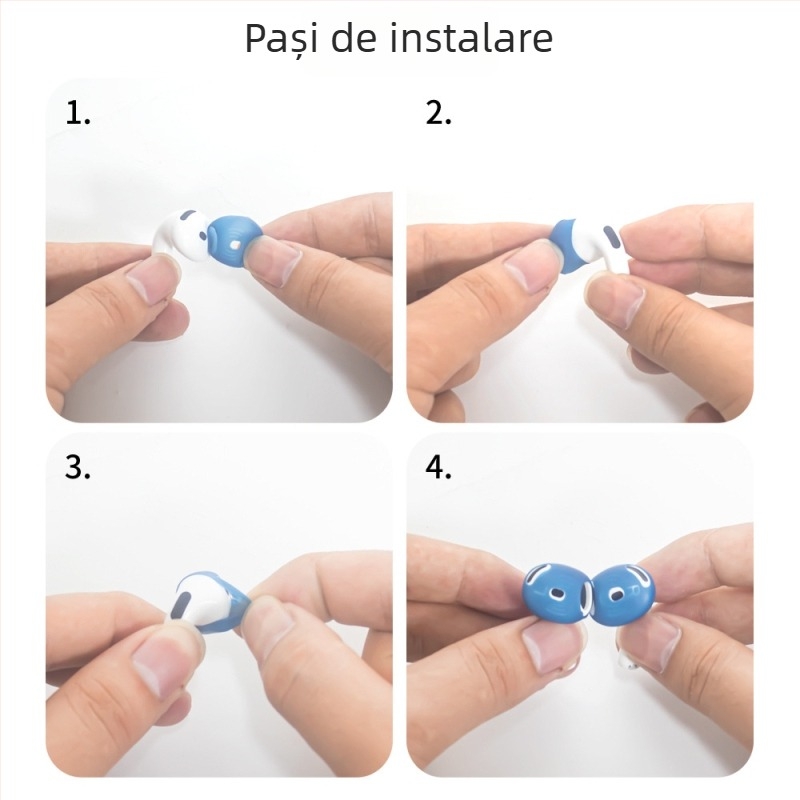 Capac de urechi din silicon pentru AirPods 4a generație — husă moale, ultra-subțire, protecție la cădere și praf