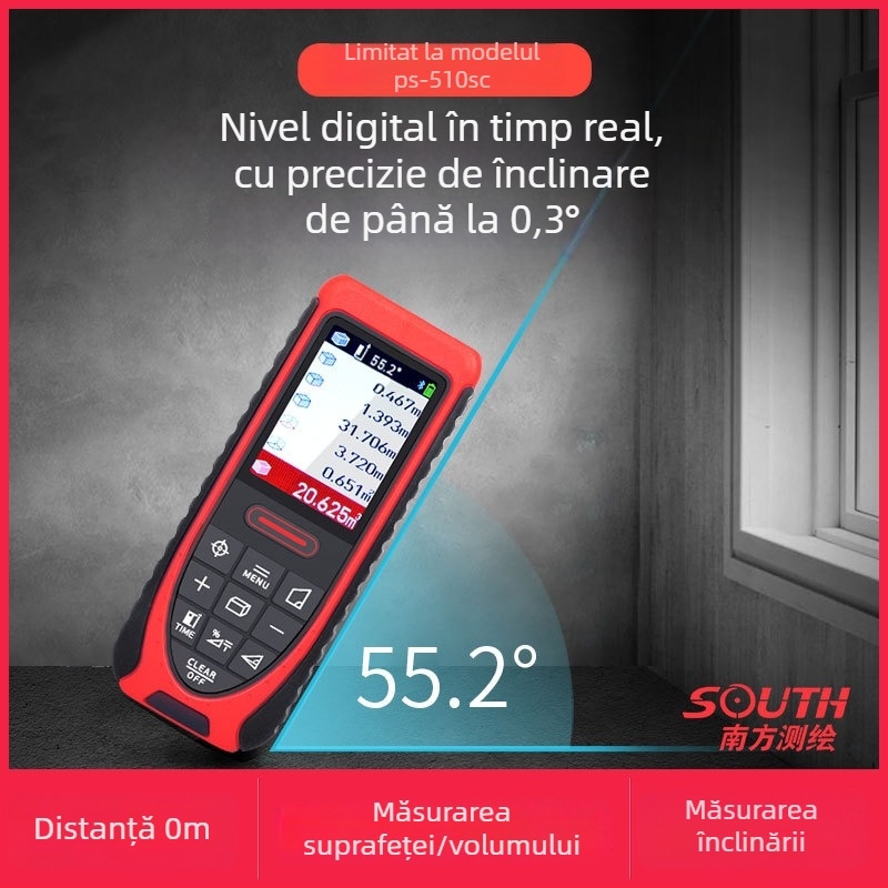 Măsurător cu laser de distanță, cu imagine infraroșu, portabil, orizontal, pentru măsurători în exterior, riglă electronică de înaltă precizie
